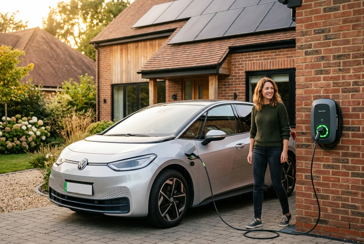 Home solar EV charging with smart charger — maximising solar self-consumption for electric vehicles in the UK